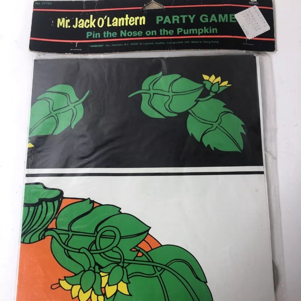 Vintage Pin the Nose on the Pumpkin Mr. Jack 'O Lantern: Bon Fire/Hay Ride Game